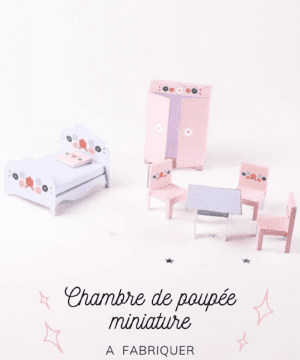 Meubles miniatures pour chambre de poupée à imprimer