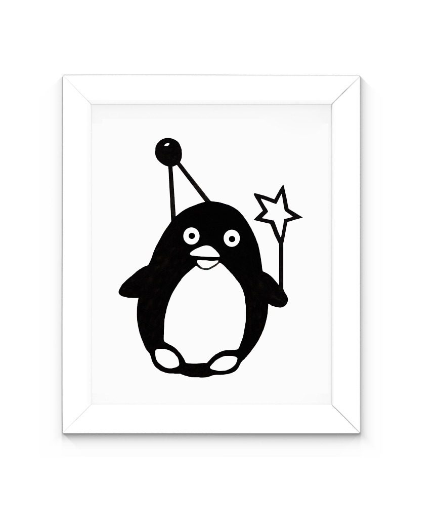 E005 Tableau pingouin collection pretty Animaux pour chambre d’enfant