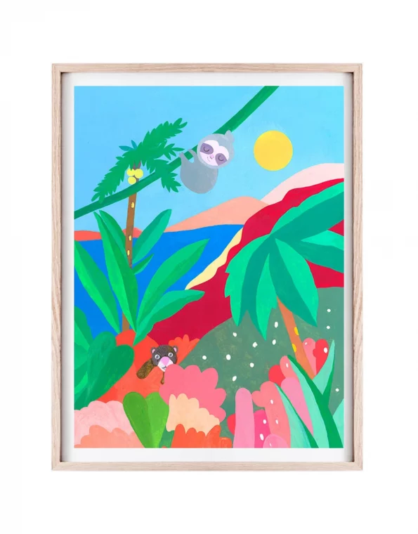 Affiche pour décorer une chambre enfant sur le thème de la jungle