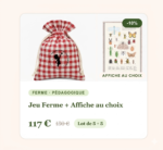 Pack Jeu Ferme + Affiche au choix ( Lot de 5 jeux + Lot de 5 affiches )