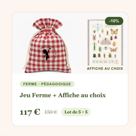 Pack Jeu Ferme + Affiche au choix ( Lot de 5 jeux + Lot de 5 affiches )