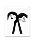 Affiche noir et blanc chambre enfant, style minimalste scandinave