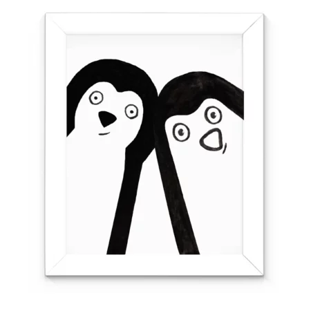 Affiche noir et blanc chambre enfant, style minimalste scandinave