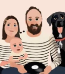 Affiche personnalisé portrait de famille