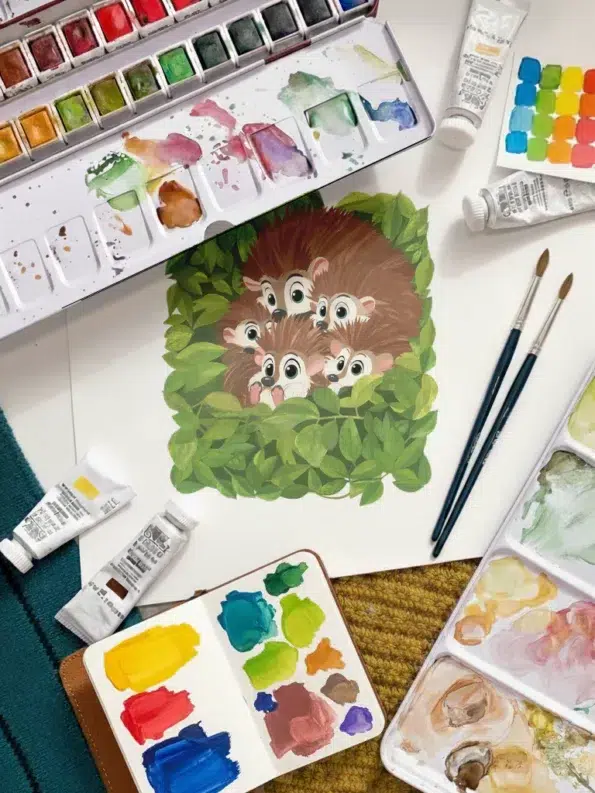 Illustration à la gouache pour l'édition jeunesse