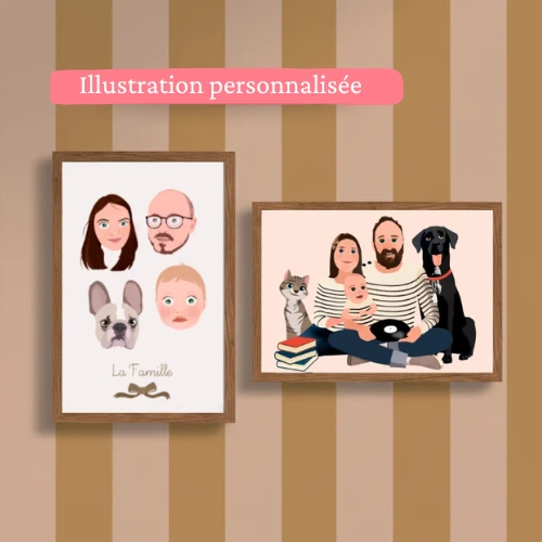 affiche personnalisée illustration personnalisée